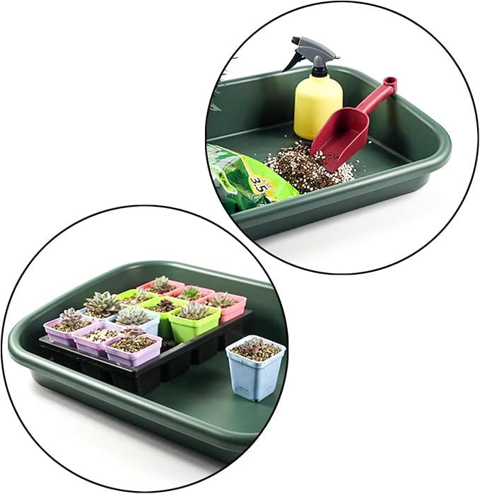 Luwint Garden Tidy Potting Tray, Plant Reportting Tray for Indoor Transplanting Gardening Planting Accessories Large Succulent Table