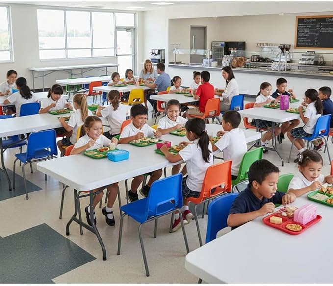 New Lifetime Plastic Folding Tables 2980 8-Foot White Granite 21 Pack Portable