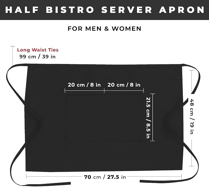 Chef Works Unisex Half Bistro Server Apron