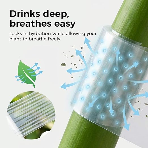 Grafting Tape for Fruit Trees,Stretchable Film,Plants Repair Budding Tape, Length: 150 M, Width： (3 cm)