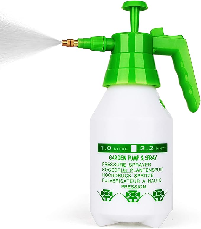 Garden Pump Sprayer,68oz/34oz Hand-held Pressure Sprayer Bottle for Lawn with Safety Value&Adjustable Nozzle, for Watering,Spraying Weeds,Home Cleaning and Car Washing,0.5 Gallon