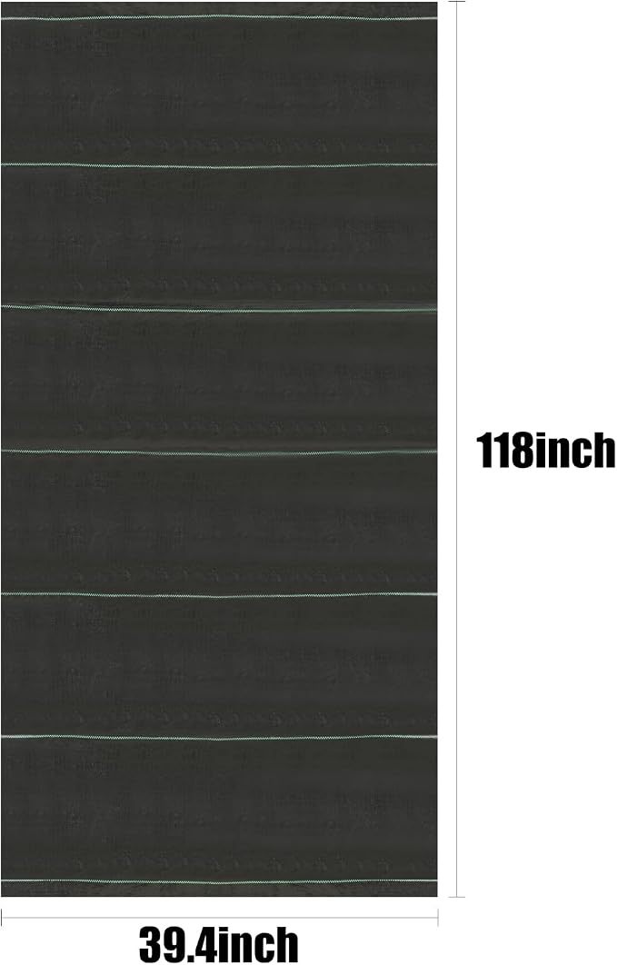 MIDELONG Garden Weed Barrier Landscape Fabric Heavy Duty 3ft x 10ft (1 x 3 Meters) Sheet, Weed Block Ground Cover Gardening Mat for Outdoor Courtyard Flower Beds, Pack of 1