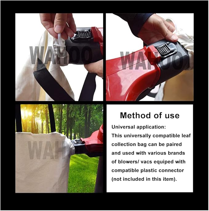 Universal Leaf Vacuum Blower Bag Bottom Debris Dump Bag, Compatible with Leaf Blowers and Ultra Blower Rake, Suitable for Most Blowers