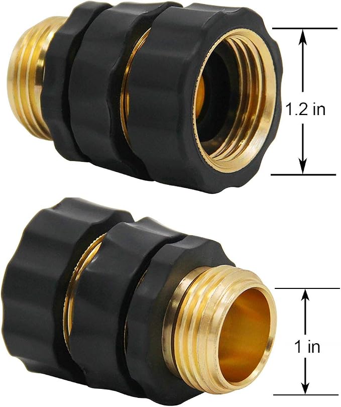 Triumpeek 3/4" Garden Hose Connector, 9 Pieces Garden Hose Quick Connect Fittings, Male and Female Quick Release Garden Hose Connector