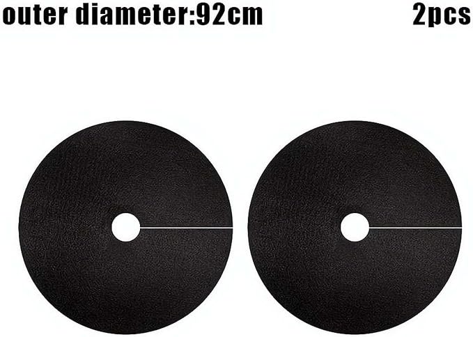 36 Inch Black Non-Woven Tree Mulch Ring, Reusable Circular Weed Barrier Mat for Landscaping Gardening, Breathable Moisture Retention Ground Cover, Plant Root Protector for Trees (2PCS Large)