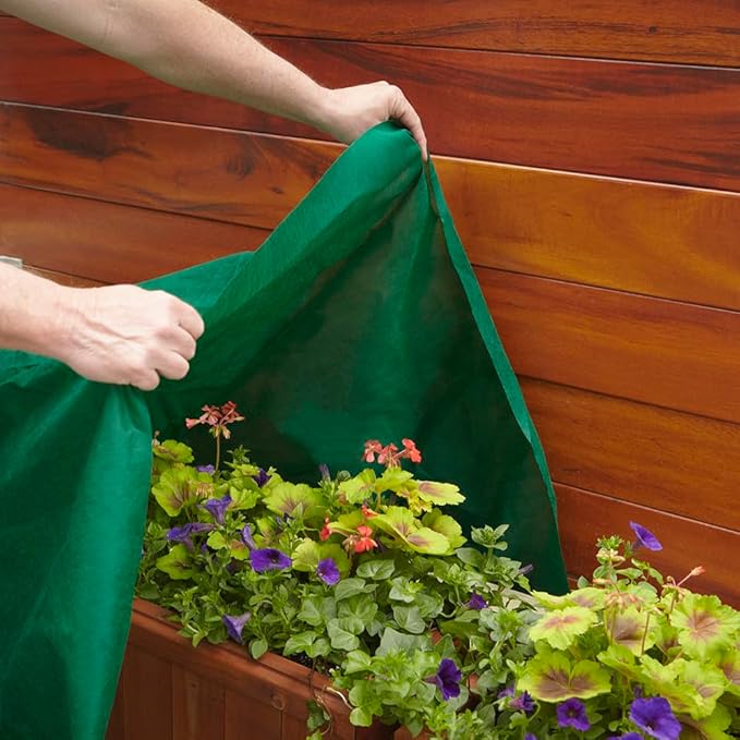 Greenscapes Frost Blanket 10' x 12', Plant Protection Cover for Cold Weather, Reusable Garden Freeze Cloth