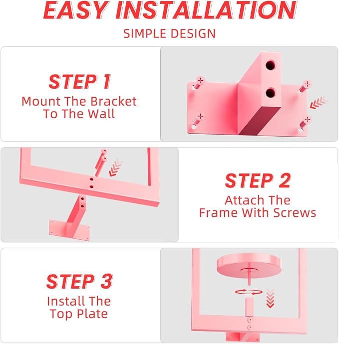 Wall Shelves for Plants, Hanging Frame Decor Planter for Indoor Plants, Wall Plant Holder for Living Room/Entryway/Garden Flower Pot Holder Free Garden Shears (Square-Pink, 2pcs)