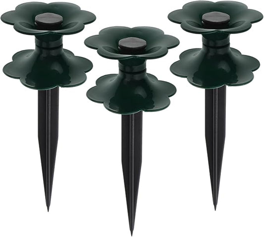 3pcs Garden Hose Guide Spikes Heavy Duty Zinc Coated Rustproof Stakes Sturdy Tops Plant Keeps Garden Hose Beds