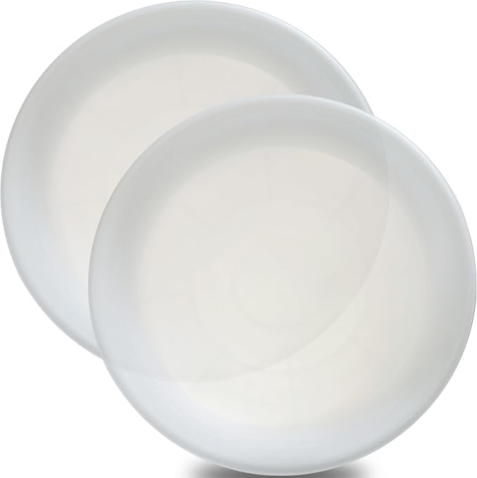 2 Pack of 16 inch Plant Saucer, Large Plant Tray, Heavy Sturdy Plant Drainage Tray for Indoors, Bird Bath Bowls, Sturdy 18 inch Plastic Pot Tray for Planter Clear