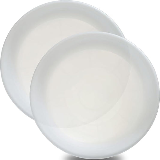 2 Pack of 19 inch Clear Plant Saucer, Large Plant Tray, Heavy Sturdy Plant Drainage Tray for Indoors, Bird Bath Bowls, Sturdy 18 inch Plastic Pot Tray for Planter