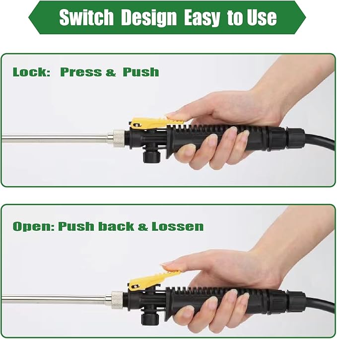 VANPET Replacement Sprayer Wand for Ryobi - Stainless Steel With Adjustable Nozzle, Trigger & Hose Compatible With P2803 (44 Inches)