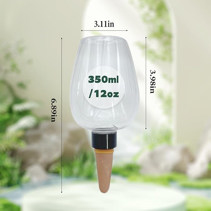 Plant Watering Spikes Globes,Watering Bulbs for Outdoor Plants,Self Watering Planter Insert,Rose Shape Two Packs