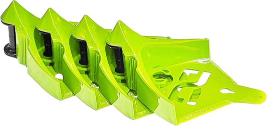 DETAIL GUARDZ Hose Guide – 4pcs Plastic Hose Roller for Cars, Trucks & Motorcycles - Car Wheel Rolling System Tool Preventing Stucking and Snagging Under Tires (Neon)