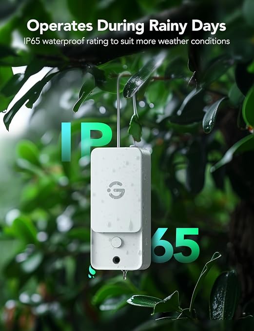 GoveeLife Outdoor Thermometer Hygrometer Subdevice H5107 (3 Pack), Mini Temperature Humidity Sensor with APP Notification Alert, IP 65 Waterproof (WiFi Gateway Not Included)