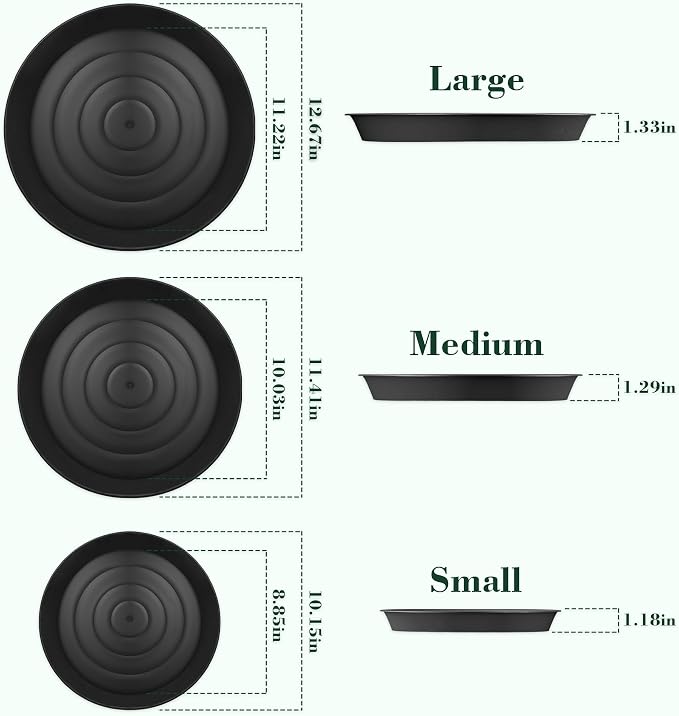 U0U 3 Size Round Stepping Stone Mold,10" 11.4" 12.6" Cement Molds for Concrete,Plastic Concrete Molds for Casting Garden Pathmate Pavement Precast and Forms Walkway