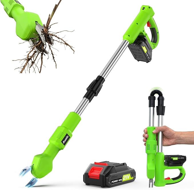 Ausic Electric Weed Puller Tool, No Bending Weed Remove Tool, Stand Up Weed Puller Tool with Long Handle, One Charge Pulls 3000+ Weeds Wacker, Garden Weed Picker Tool for Lawn, Yard and Farm