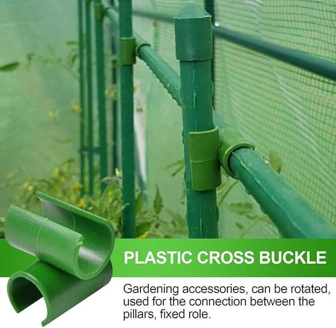 70 Pieces Adjustable Plant Trellis Connector Clip Plastic Plant Connector Stakes Garden Plastic Connector Connecting Joint Buckle Clip 11mm