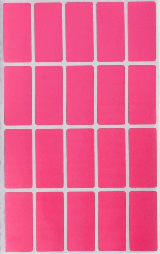 Royal Green Rectangle Color Labels 1.57 inch x 0.75 inch - Pink Color Coding Stickers (40mm x 19mm) 300 Pack