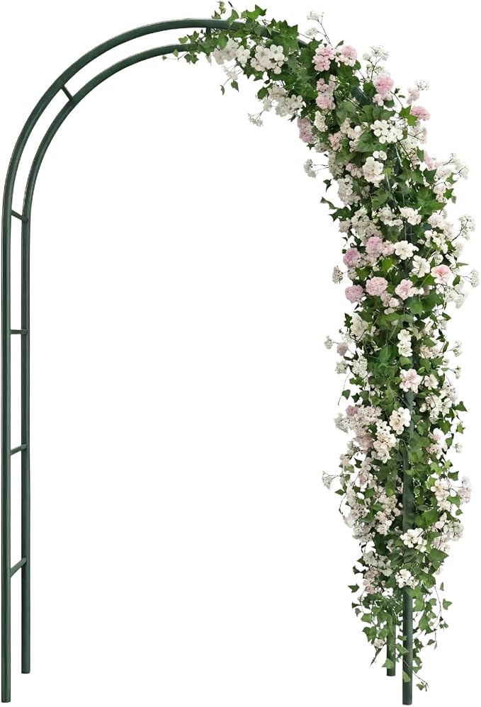 Thickened Metal Garden Arch,16mm Pipe Diameter 7.6ft Heavy Duty Garden Arch Trellis for Climbing Plants Outdoor,Garden Arbor for Climbing Plants,Roses,Garden Party,Ceremony & Decorations