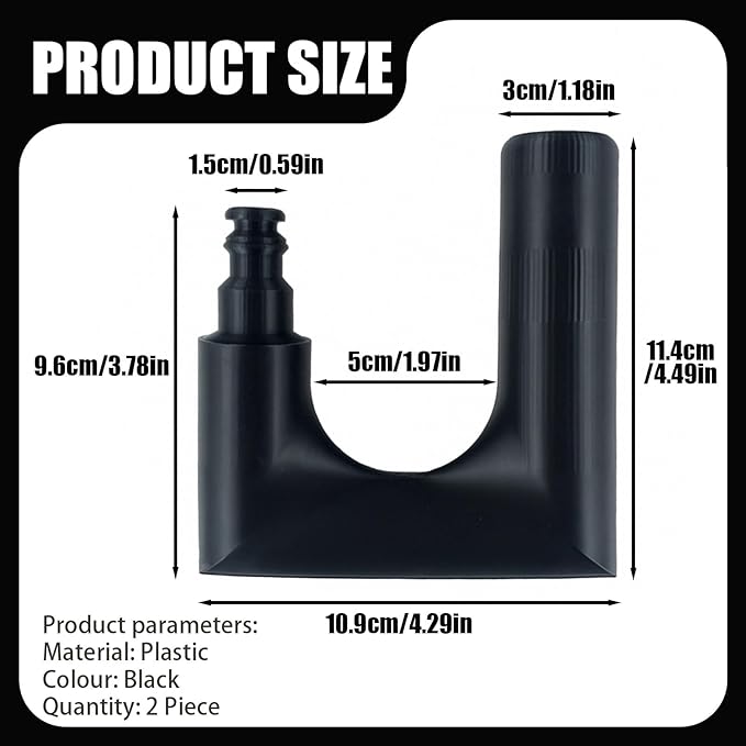 2 Pcs Pool Filler Hook Water Hose Holder, Precise Water Flow Guide Stable Design Pool Pipe Fixer, Non Slip Design Swimming Pool Pipe Holder for Swimming Spa Pond, Black