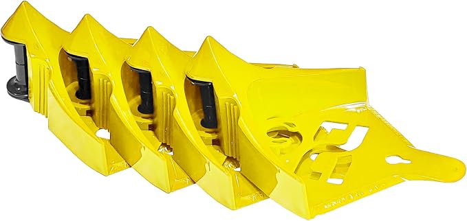 DETAIL GUARDZ Hose Guide – 4pcs Plastic Hose Roller for Cars, Trucks & Motorcycles - Car Wheel Rolling System Tool Preventing Stucking and Snagging Under Tires (Yellow)