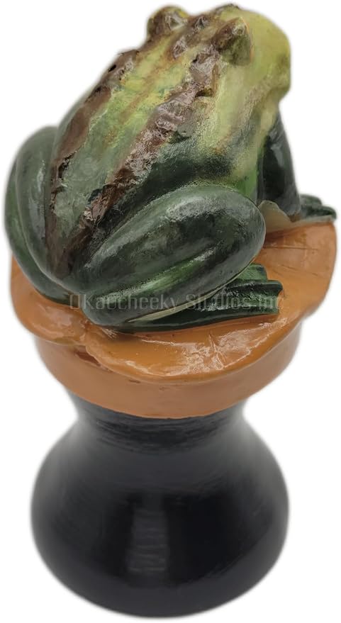 OKaucheeky, Decorative, Heavy-Duty, Steel, Rolling Hose Guide. Each Created as an Original Work of Art. 100% Hand-Painted and Made in The USA by a Women-Owned, Small Business. Frog
