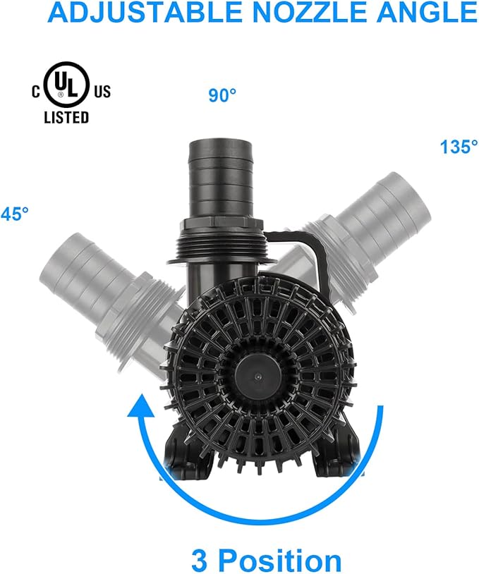 OYO WATER High Flow Submersible Water Pump, 9300 GPH 620W Waterfall Pump for Ponds & Outdoor Features, 32.8FT Power Cord, Quiet & Powerful Pond Filter Pump for Koi Pond, with Barrier Bag
