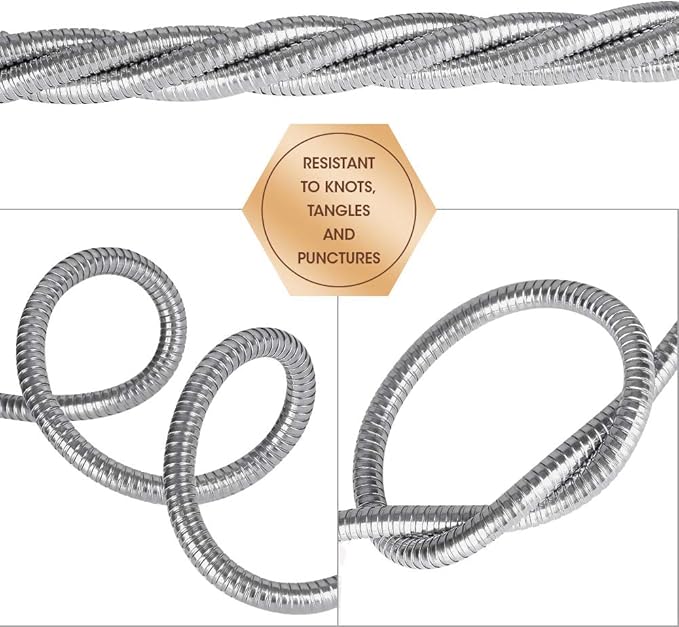 Beaulife 304 Stainless Steel Metal Garden Hose Connector 10 Feet Short Garden Water Hose Extension Extender, Drinking Water Hose Lead and BPA Free