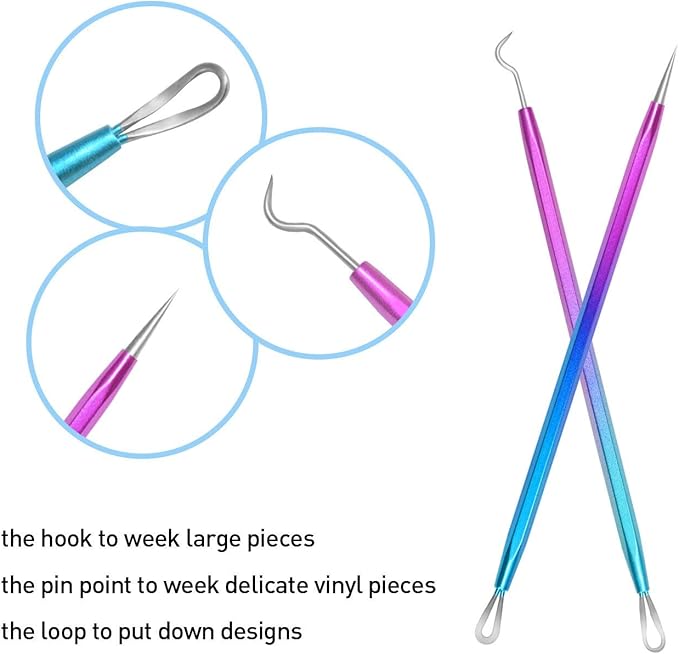 tiptopcarbon Craft Weeding Tool Set for Adhesive Vinyl HTV 3pcs/Pack