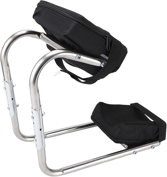 Ergonomic Knee Seat, Kneeler Seat for Gardening Farm Work - Optimal Knee Protection, Ankle Support, Thick Kneeling Pad & Stainless Steel