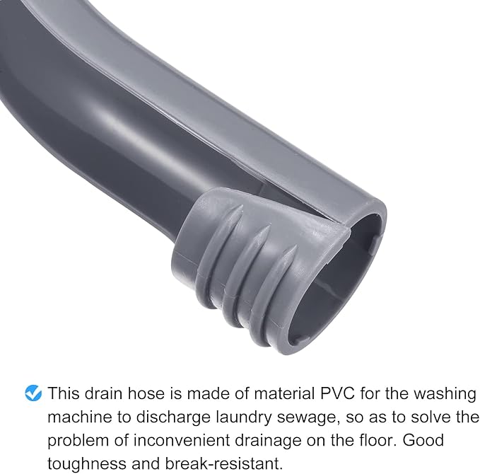 2Pcs Gray Clothes Washer Drain Hose Holder - U-Shape Washing Machine Drain Hose Hook Adapter | Clothes Washer Dishwasher Washing Machine Guide Mounting Bracket Replacement