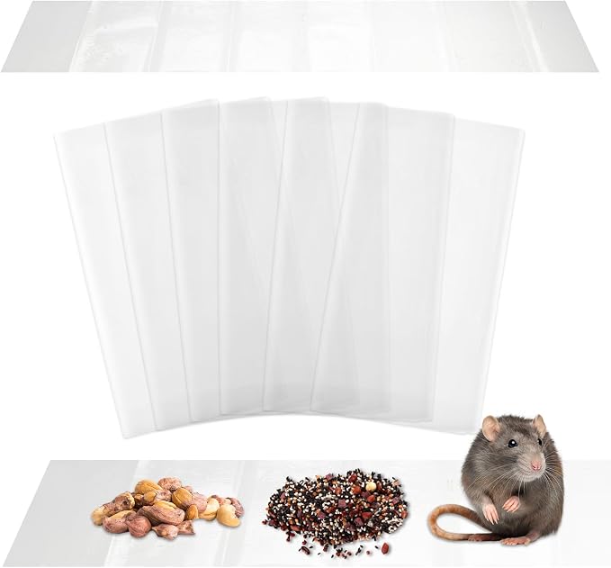 Qualirey Large Sticky Mouse Trap 24 Inch Sticky Rat Glue Roach Indoor Pest Control for Trapping Snakes Rats Spiders Roaches in Restaurant Kitchen House Supplies (Clear,4 Pack)