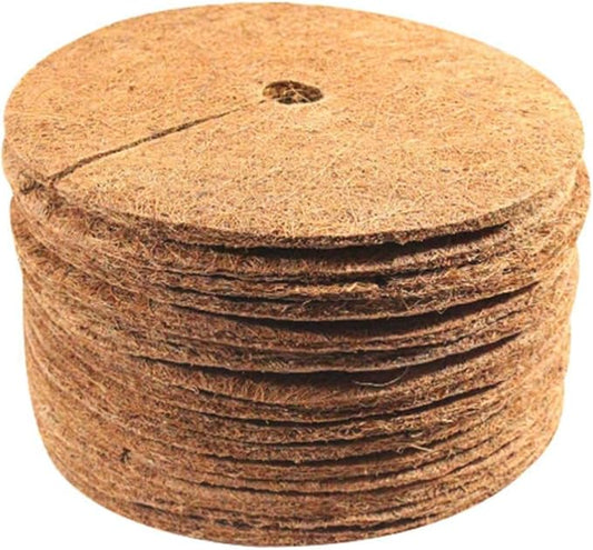 16Pcs Coconut Fiber Tree Ring Mulch Mat 11.8 Inch Mulch Ring Plant Protectors Mat for Indoor Outdoor Plants
