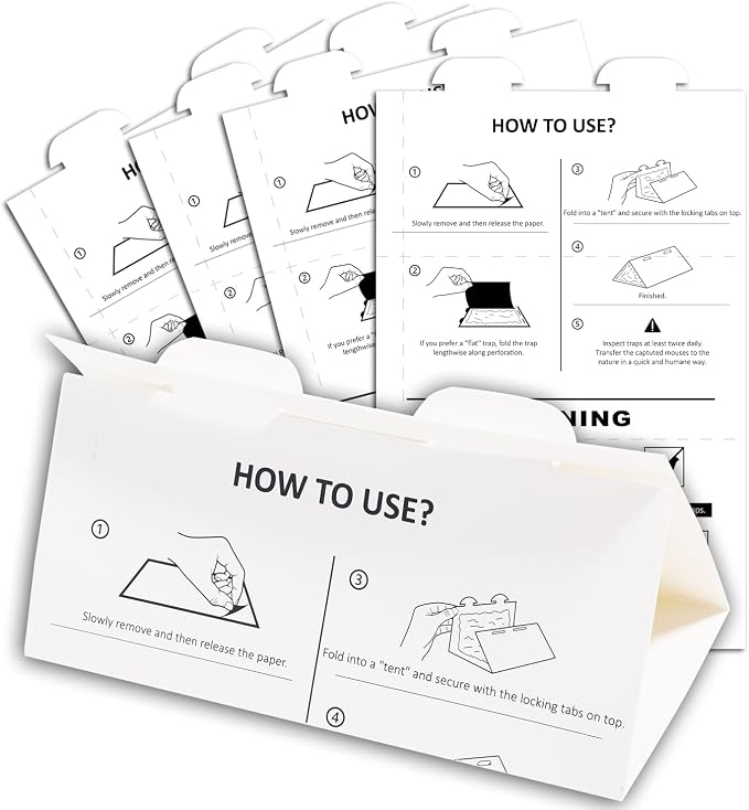 Mouses Traps Indoor for Home Sticky Insect Glue Adhesive for Catching Bugs, Rats, Rodents Non Toxic Bulk Glue Boards