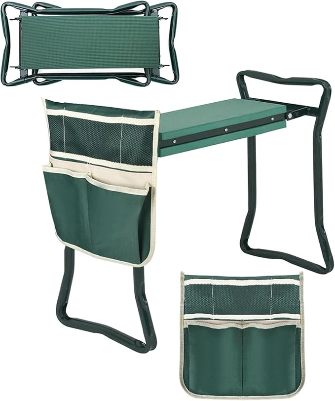 findmall Garden Kneeler and Seat Folding Gardening Stool Multifunctional Gardens Kneeling Bench for Kneelings and Sitting