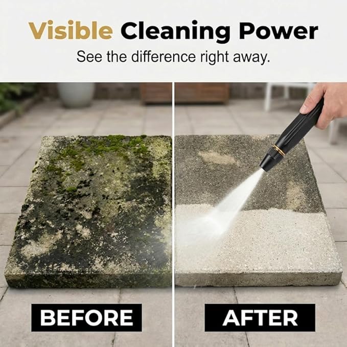 High Pressure Power Washer Nozzle with Connector Set,Direct spray gun,Power Jet Water with Three Spray Modes, Multi Function Watering Sprayer for Cleaning Yard Pets Car