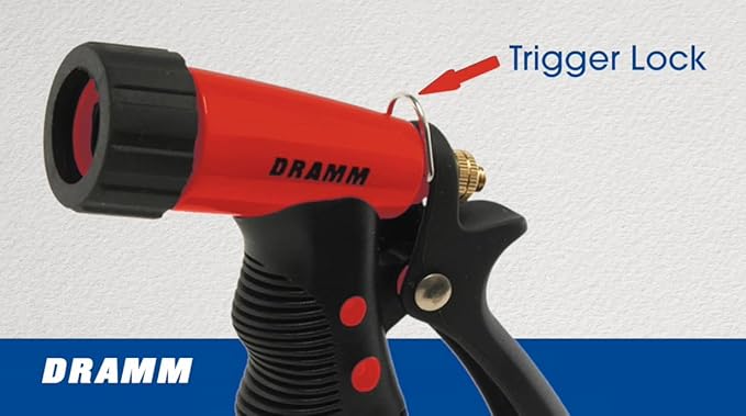 Dramm ColorStorm Premium Pistol Spray Nozzle – Heavy-Duty Adjustable Garden Hose Sprayer with Ergonomic Grip & Variable Water Patterns for Garden, Car, Deck, and Outdoor Cleaning – Berry