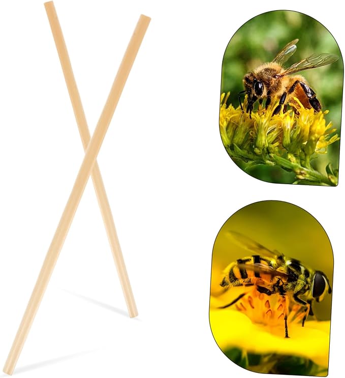 VANZACK 100pcs Straw Bee Nesting Tubes Natural Replacement for Beekeeping Supplies Easy to Install Garden