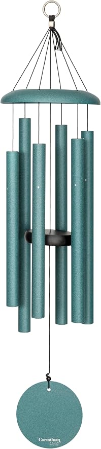 Corinthian Bells by Wind River - 30 inch Patina Green Wind Chime for Patio, Backyard, Garden, and Outdoor Decor (Aluminum Chime) Made in the USA