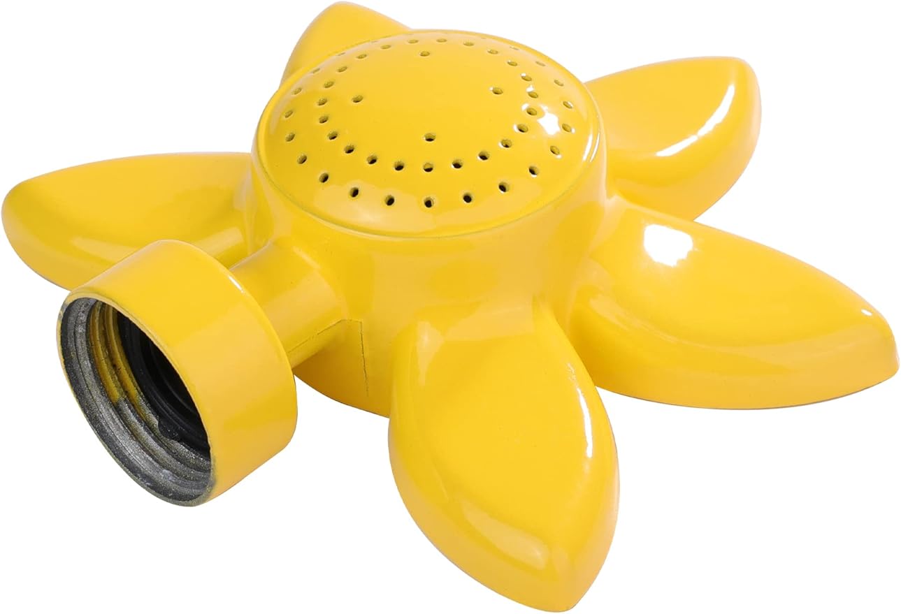 Garden Sprinklers for Small Areas Lawn Sprinkler for Small Yard Sunflower 360 Degree Metal Sprinkler Plant Watering Sprinkler Head with Gentle Water Flow for Kids Outdoor Playing