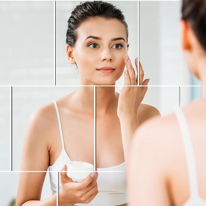 Zonon Flexible Mirror Sheets Self Adhesive Non Glass Mirror Tiles Stickers for Home Wall Decor(20 Pieces,12 x 12 Inches)
