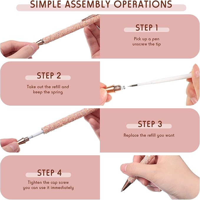 Epakh 2 Pieces Weeding Pen Vinyl Pen Pin Weeding Tool Fine Point Glitter Metal Vinyl Air Release or Car Puncturing Installation Retractable Craft Tool for DIY(White, Gold)