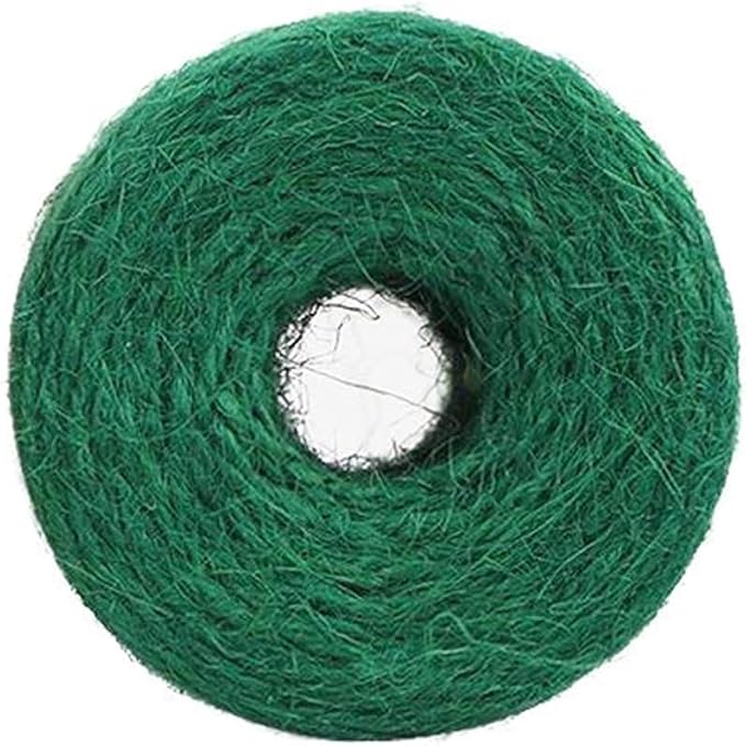 Vivifying 328 Feet Green Garden Twine, Natural 2mm Jute Twine for Floristry, Bundling, Crafts, Chistmas Wrapping (Dark Green)