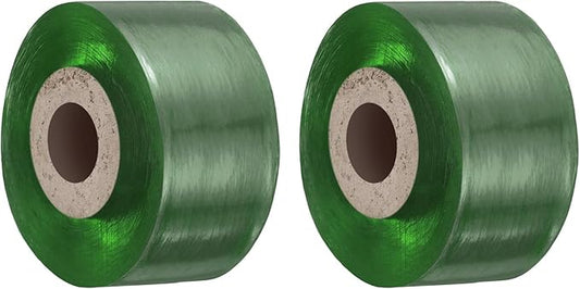 HARFINGTON 2pcs Fruit Tree Grafting Tape 3CM x 100M PVC Stretchable Garden Grafting Tool Plants Nursery Repair Tapes Self Adhesive Floristry Film for Floral Tree and Poly Budding Tape, Green