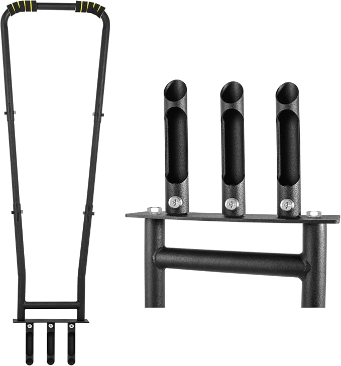 Manual Lawn Coring Aerator Tool with 3 Replaceable Hollow Tines, U-Shaped Non-Slip Handle & Foot Pedal for Garden and Yard Aeration