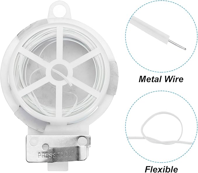 PATIKIL 65ft/20M Twist Ties, 3 Pack PE Garden Plant Ties with Cutter Reusable for Gardening Climbing Vines Office Home Cable Organizing, White