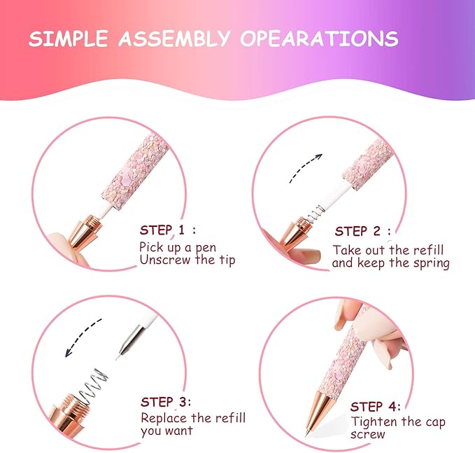 TECKWRAP Air Release Weeding Tool Pin Pen Vinyl Installation Weeding Tool for Vinyl DIY Craft Project (Glitter Pink)