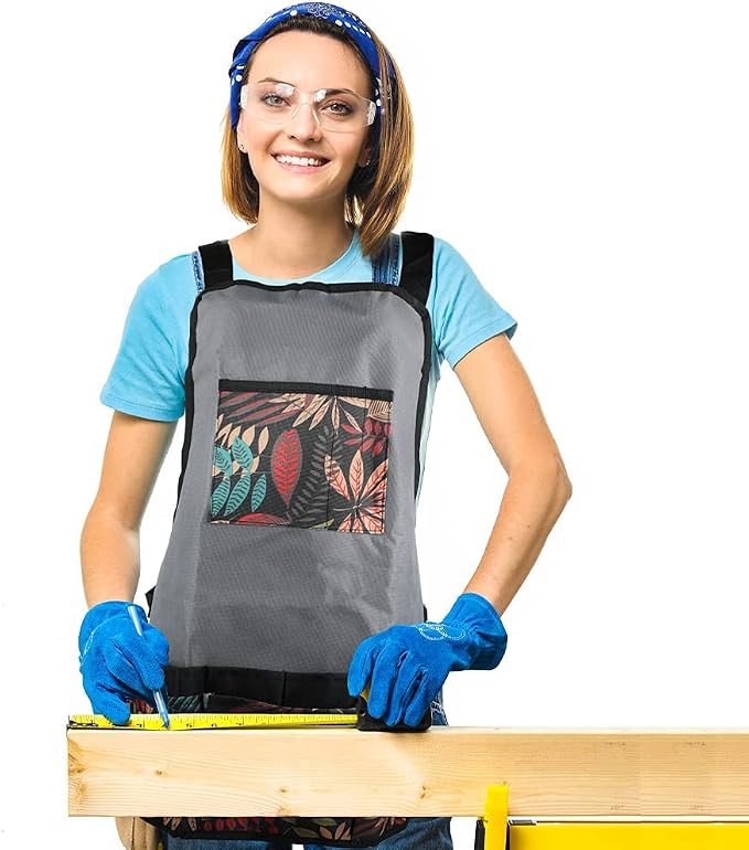 Garden Apron Oxford Cloth Work Apron With Pockets Adjustable Heavy Duty Tool Apron for Men & Women