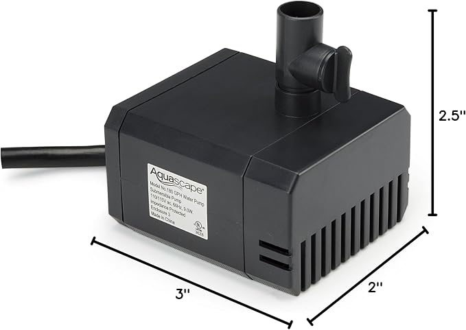 Aquascape Submersible 180 GPH Water Pump for Fountains, Waterfalls, Aquatics and Filters | 91025