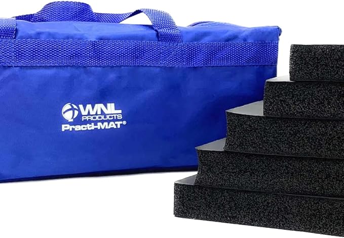 WNL Products Practi-MAT Kneeling Padded Mat for CPR Training, CPR Training Accessories Knee Pad - Pack of 5 with Carry Bag